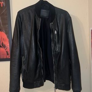 All Saints Kino Leather Bomber Jacket